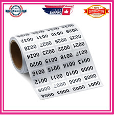 001-2000 Pieces Inventory Number Sticker Labels Self Adhesive Waterproof Labels