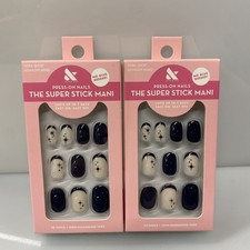 2X Olive & June Press-Ons Nails Extra Short Midnight - 32 CT