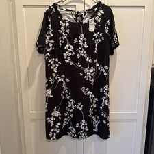 Lane Bryant - Dress - NWT - Size 18/20 - Black with With Flowers - Tie Back