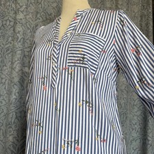 Women’s Matalan Papaya Blue & White 3/4 Sleeve Blouse Shirt Top. Size UK 14