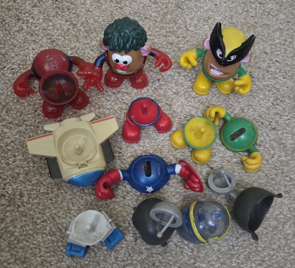 Set de Marvel Mr. Mini figuras mezclables cabeza de patata Spiderman puño de hierro 3" Foto 2 de 2