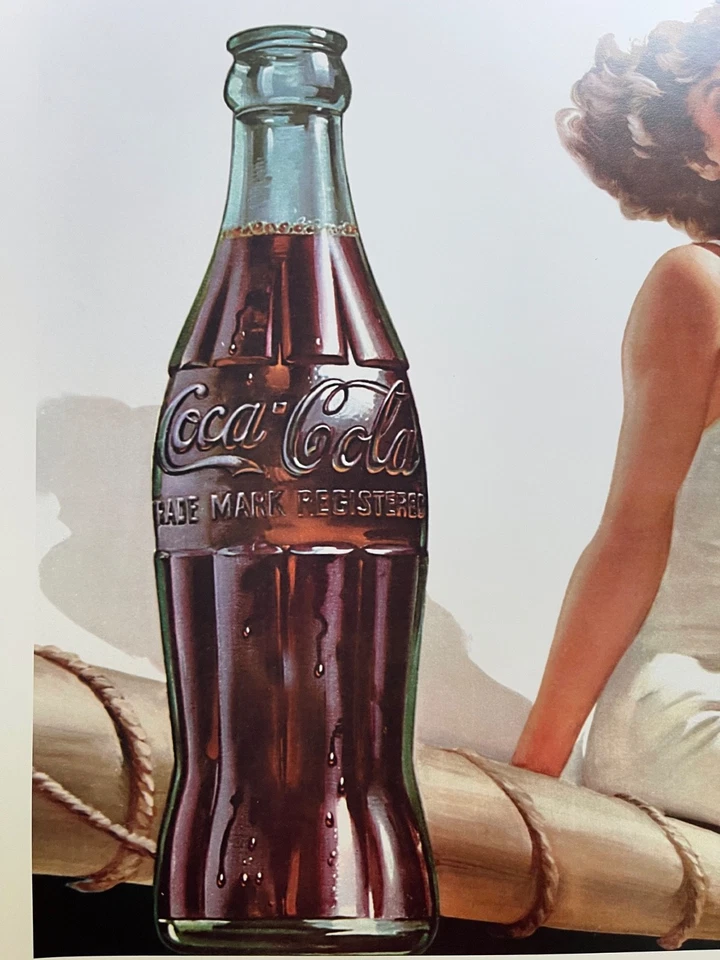 COCA COLA, 1949, VINTAGE ADVERTISEMENT OFFICIAL, LICENSED 1996 ART PRINT - Image 3 of 4