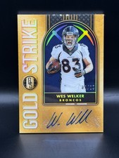 2023 Panini Gold Standard Football Gold Strike Auto Wes WELKER #/25 