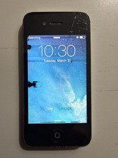Apple iPhone 4 A1349 Black 8GB Verizon Working Reset READ