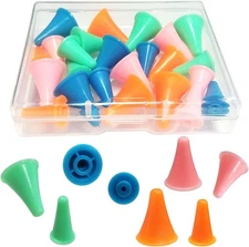 24 Pcs Colorful Knitting Needle Protectors - Small Orange,Blue,Green,Pink 