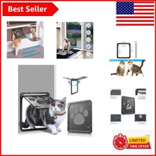 Lockable Magnetic Pet Door for Screen Doors - Perfect for Small Cats and Dogs