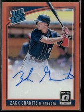 2018 Donruss Optic #RRS-ZG Zack Granite Rated Rookies Signatures Orange #/99