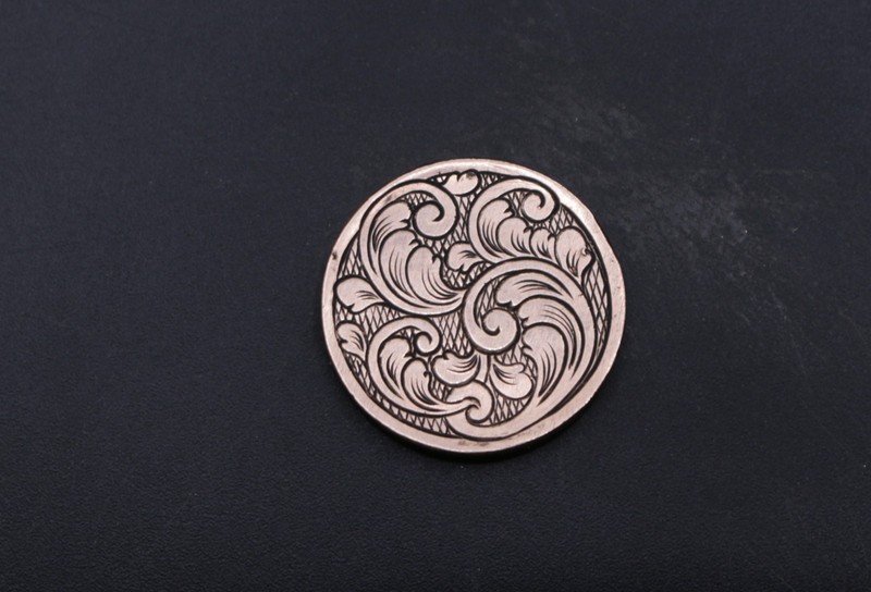 Hand Engraved 1949 Lincoln Penny – Clean Scrollwork Reverse Design -Coin Carving