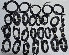 Lot of 28 Cat5e BLACK Ethernet Patch Cables 3', 5', 7', 10' and other sizes