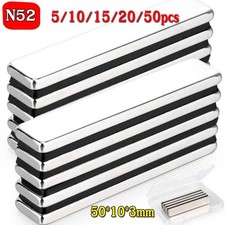 Big Block Neodymium Magnets Super Strong N52 Large Magnet Rare Earth 50 10 3mm