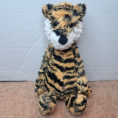 Retired 14'' Jellycat Floppy Bashful Tiger Plush Stuffed Animal Wild Cat Plushie