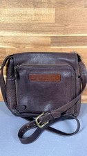 Fossil Crossbody Bag Brown Pebbled Leather Organizer Vintage Style ZB8056