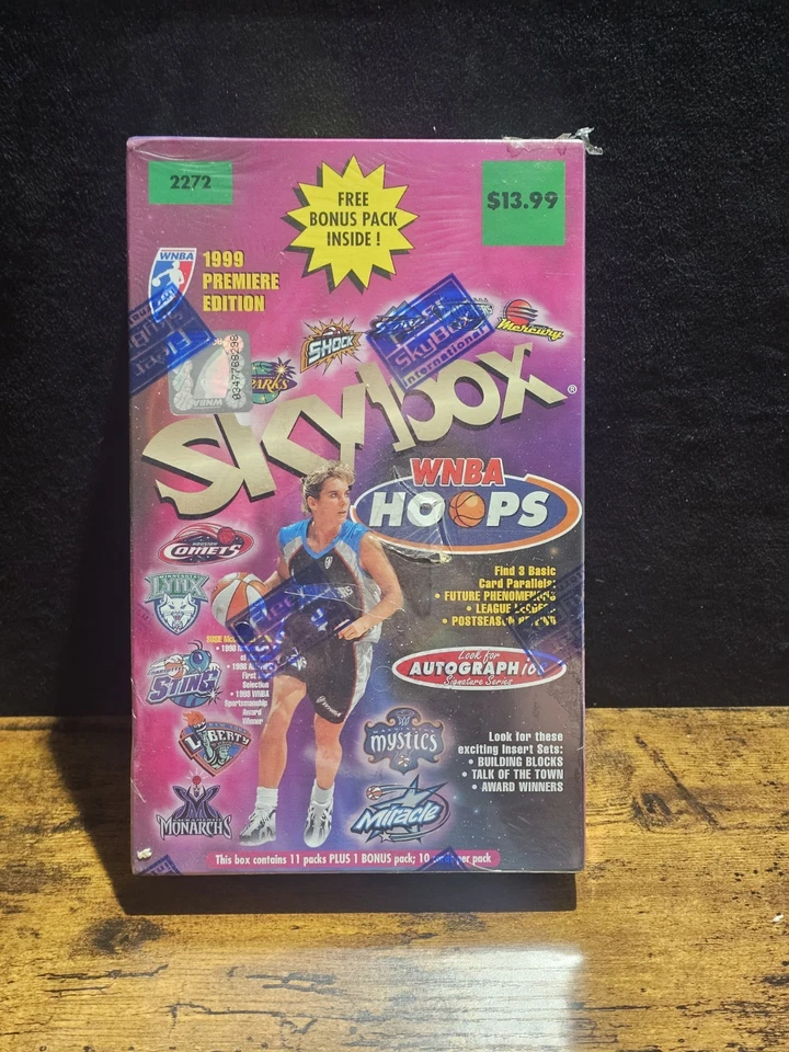 Rare 1999 Skybox Hoops WNBA Sealed Hobby Box 12 Packs New Box Old Stock - Image 4 of 4