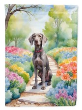 Caroline's Treasures Weimaraner Spring Path House Flag DAC6728CHF