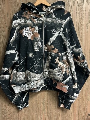 Darc Sport Respect The Wolves Darco Double Zip Hoodie In Woodland