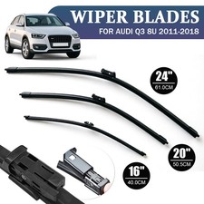 3x For Audi Q3 SUV 2011-2018 Front & Rear Windscreen Wiper Blade Set 24" 20" 16"
