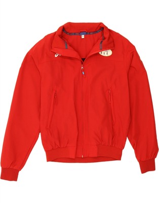 Asics Herren Graphic Bomberjacke UK 40 Large Rot Nylon U106