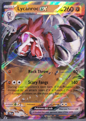 Lycanroc ex 117/193 Paldea Evolved Pokémon Pokemon Card English Near Mint