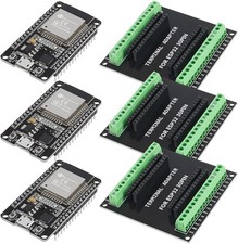3 Sets ESP32-WROOM-32S Development Board with Breakout Board Shield Terminal
