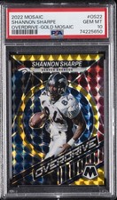 2022 PANINI MOSAIC OVERDRIVE GOLD MOSAIC #OS22 SHANNON SHARPE 6/10 PSA 10