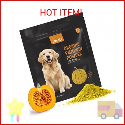 OKKÖBI Organic Pumpkin for Dogs & Cats (8.82 oz) - Pumpkin Powder Including Seed