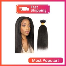 Human Hair Bundles Kinky Straight Bundles 32 Inch 1B Natural Black Yaki Straigh
