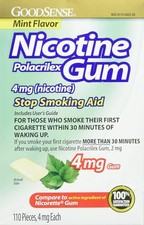 Nicotine Polacrilex Gum, 4 mg, Mint Flavor - S Smoking Aid,