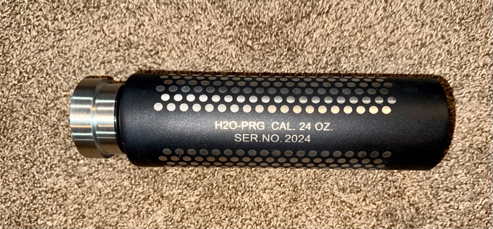 KNIGHTS ARMAMENT COMPANY KAC QDSS NT4 SUPPRESSOR SHAPED WATER BOTTLE 24 OZ METAL