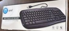 ONN Soft Touch Keyboard -USB Connection Black Boxed MAX Spill Proof