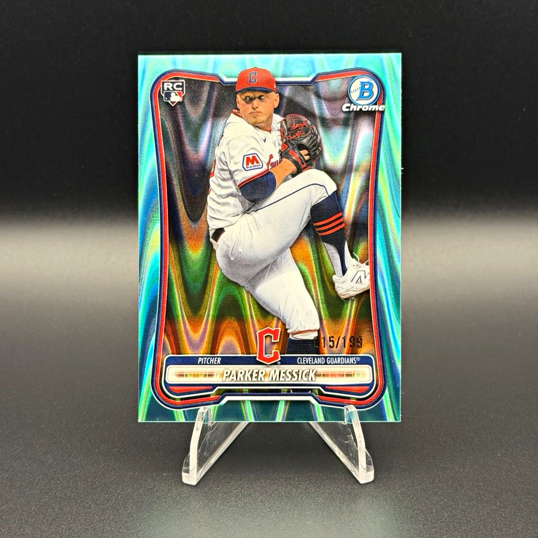 2026 Bowman Chrome Parker Messick RC #3 Aqua Raywave Refractor /199