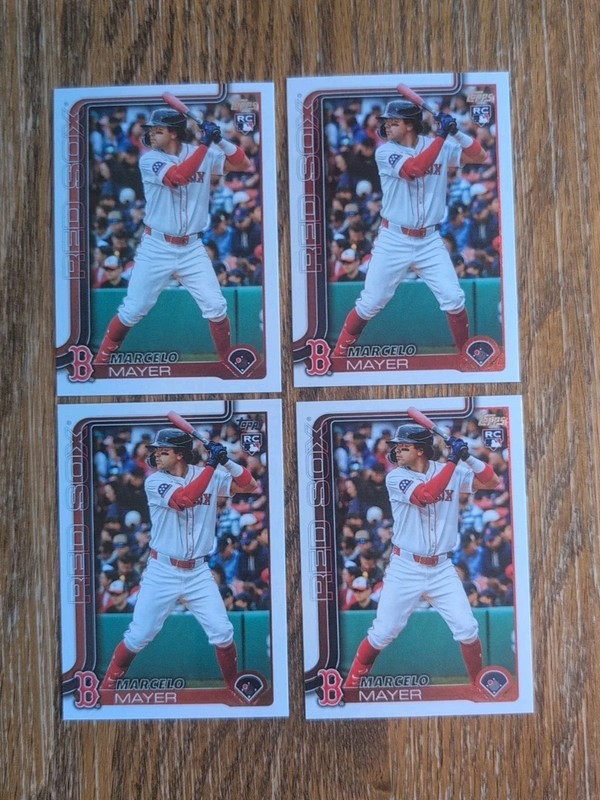 2025 Topps Marcelo Mayer Rookie Lot X4 Red Sox