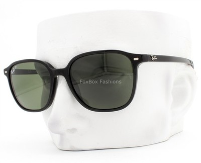 Ray-Ban Leonard Sunglasses RB2193 901/58 Black Polarized Green Glass 53mm w/case