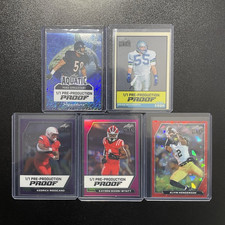 2024 Leaf Metal Football 1/1 Lot (5) Mike Singletary Brian Bosworth 1-of-1 Proof