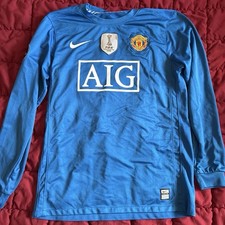 Nike Manchester United Cristiano Ronaldo #7 Soccer Jersey Blue Long Sleeve AIG