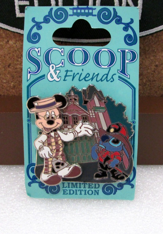 Disney Mickey Scoop & Friends Fire Chief Smokey Miller Stitch Pin #1/12 LE 1000