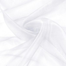 Sheer Organza Fabric 60 Inch Wide White Bridal Tulle Wedding Decor 1 Yard