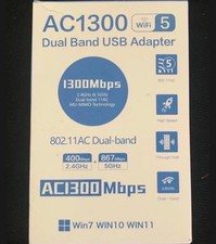 WiFi Adapter USB 3.0, AC1300 Mbps, Dual Band 5GHz/2.4G, Wireless Network Adapter
