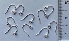 Pięć par litych srebrnych sztyftów do uszu / haczyków do kolczyków, nowe i błyszczące