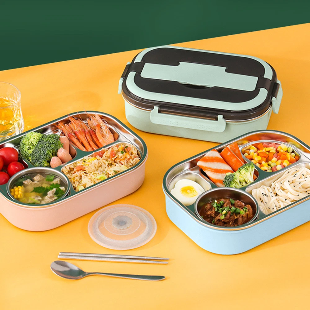 Bento Box Shock-proof Food-holder Portable Lunch Warmer Box Easy to Carry