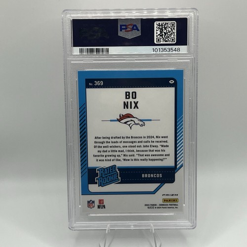 BO NIX 2024 Panini Donruss Optic Preview Red Pandora Prizm RC Rookie PSA 10 - Picture 2 of 2