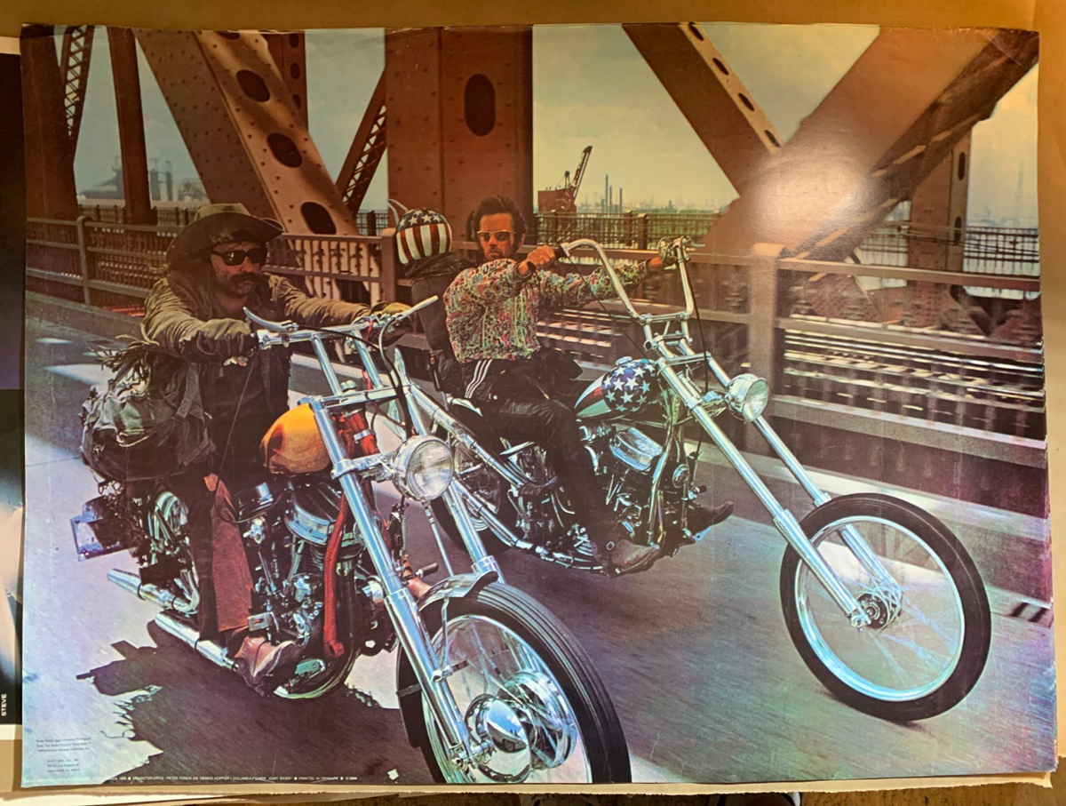 EASY RIDER 1947 サイケデリックポスター 1970年代製 ブラックライト