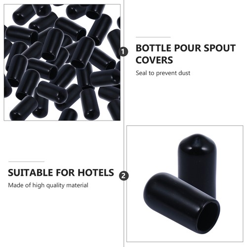 100pcs Liquor Bottles Rubber Caps Pourers Dust Covers Olive Oil Bottle Dust - 第 4/12 張圖片