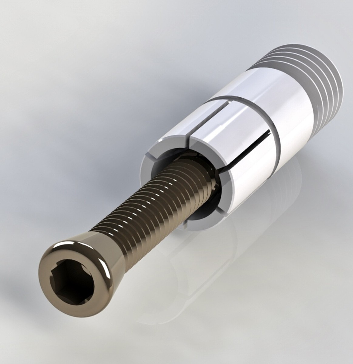 CHIEN　1001 PENGUIN CYGNUS Aluminum Block Roller Petrol Lighter White