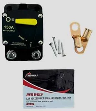 RED WOLF BS6150 150A Amp Circuit Breaker W/Manual Reset Switch DC 12-48V