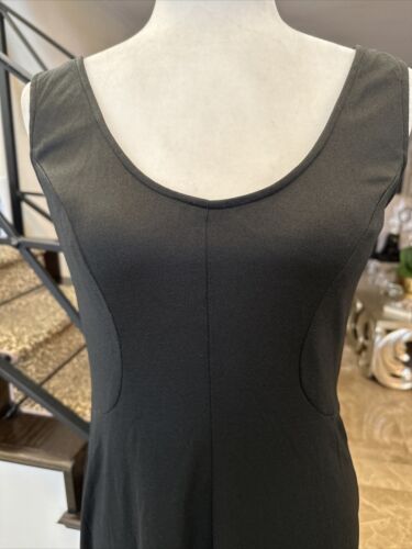 Saks Young Dimensions By Pat Richards VTG 70s Black Nylon Jersey Maxi Dress S/M - Picture 3 of 13