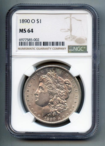 1890 O Morgan Silver Dollar NGC MS 64