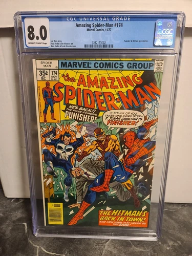 Marvel Comics AMAZING SPIDER MAN # 174 CGC 8.0 ! PUNISHER !! goblin