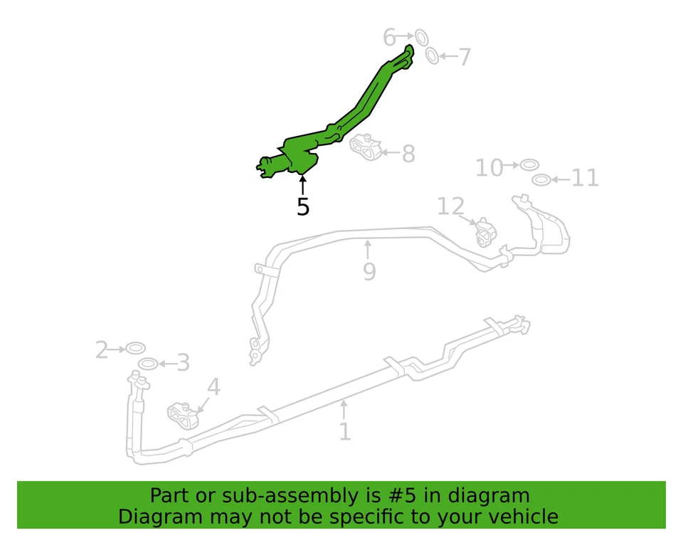 LAND ROVER RANGE ROVER IV L405 Center A/C Tube LR099642 NUEVO REAL Foto 3 de 4
