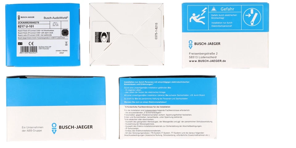 BUSCH JÄGER DAB+ Unterputz Bluetooth Radio 8217U-101 Reflex Si alpinweiß - Bild 2 von 2