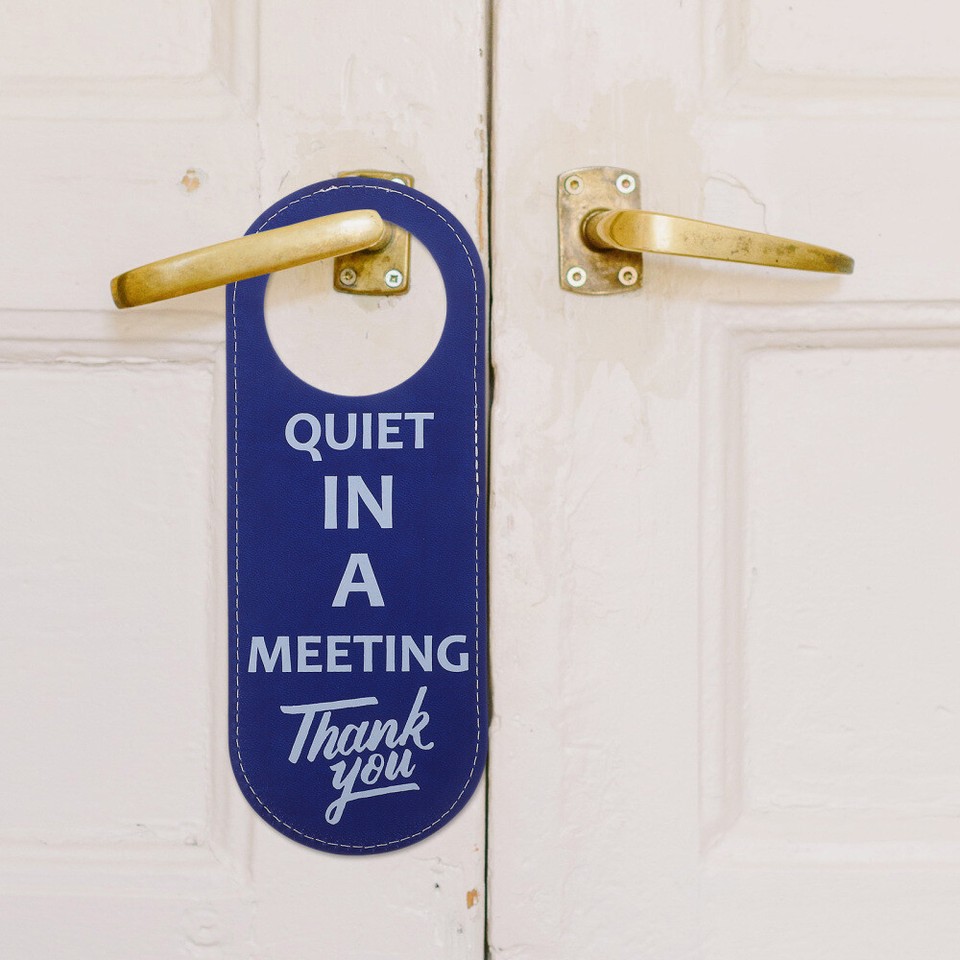 Double Sided Door Hanger Sign for Conference Room Meeting Room Office